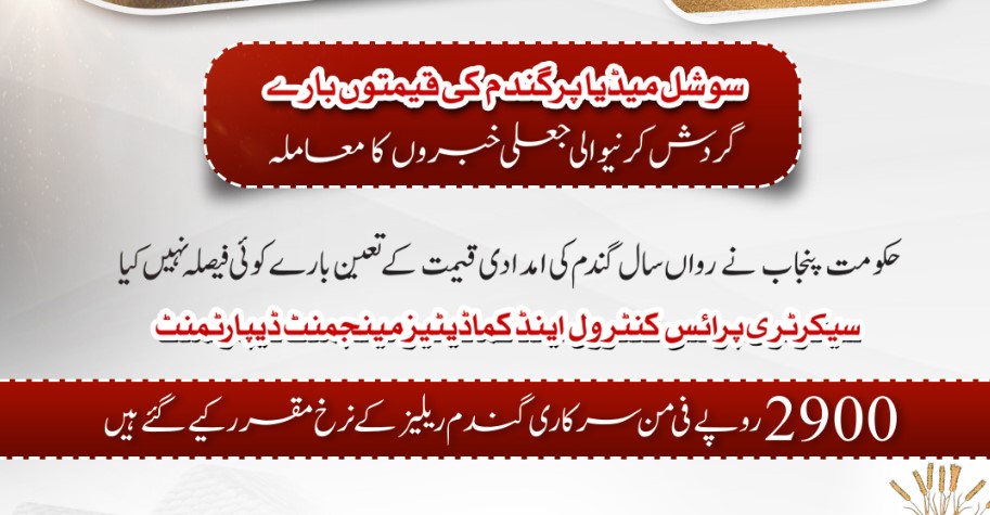 Read more about the article سوشل میڈیا پر گندم کی قیمتوں بارے گردش کرنیوالی جعلی خبروں کا معاملہ