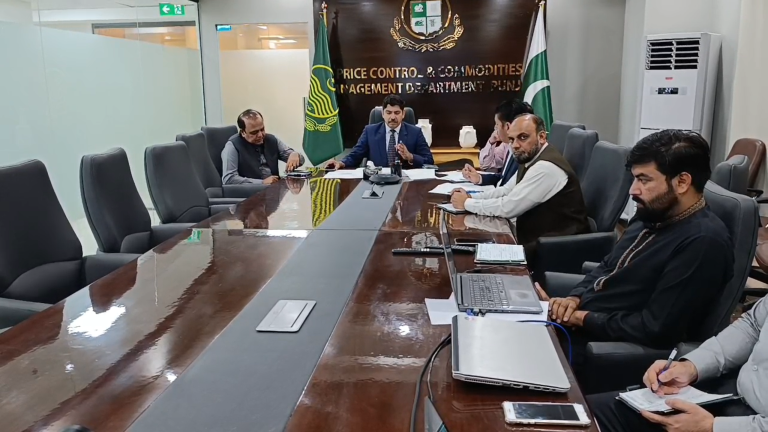 Read more about the article یکرٹری پرائس کنٹرول ڈاکٹر احسان بھٹہ کا تمام اضلاع کے ڈپٹی کمشنرز سے بذریعہ ویڈیو لنک اجلاس